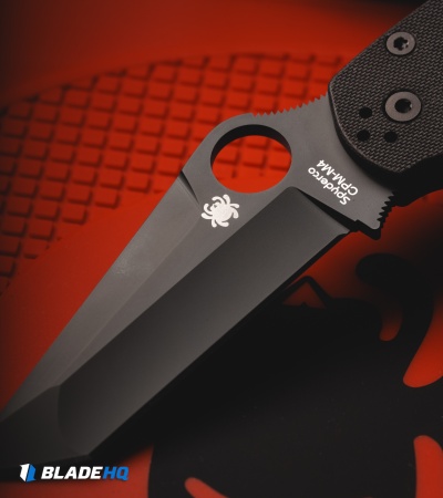 Spyderco Paramilitary 2 Tanto Compression Lock Knife Black G-10 (3.4" Black M4)